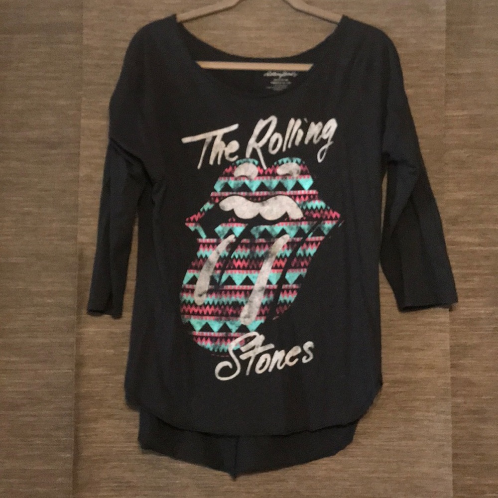 Black The Rolling Stones shirt